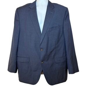 Cremieux Collection Loro Piana Wool Navy Pinstripe Blazer Sport Coat Men's 48L